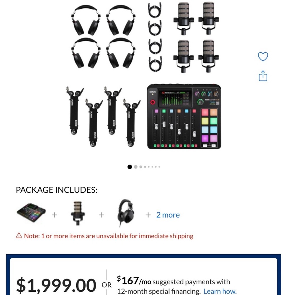 Rode RodeCaster Pro podcast bundle